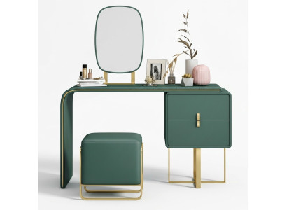 Make-up tafel met spiegel Luxe console ladekast slaapkamer Nieuw 2-delig
