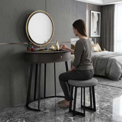 Make-up tafel Spiegel Stoel Luxe console Ladenkast Slaapkamer 2-delig.