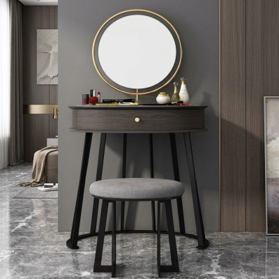 Make-up tafel Spiegel Stoel Luxe console Ladenkast Slaapkamer 2-delig.