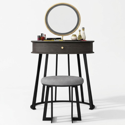 Make-up tafel Spiegel Stoel Luxe console Ladenkast Slaapkamer 2-delig.