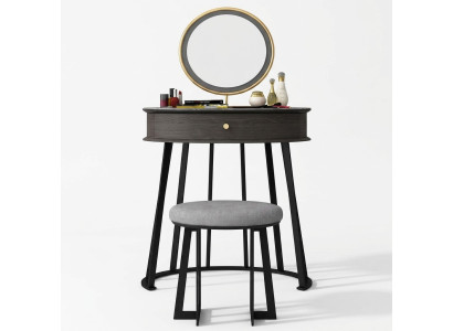 Make-up tafel Spiegel Stoel Luxe console Ladenkast Slaapkamer 2-delig.