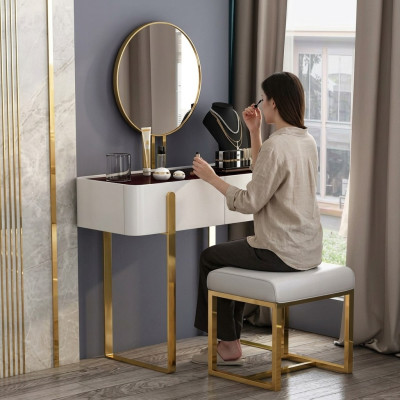 Make-up tafel Moderne consoletafels + kruk Kaptafel Make-up tafel 2-delig.