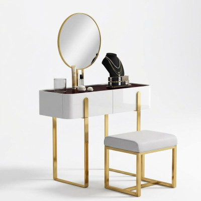 Make-up tafel Moderne consoletafels + kruk Kaptafel Make-up tafel 2-delig.