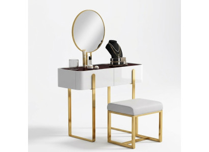 Make-up tafel Moderne consoletafels + kruk Kaptafel Make-up tafel 2-delig.