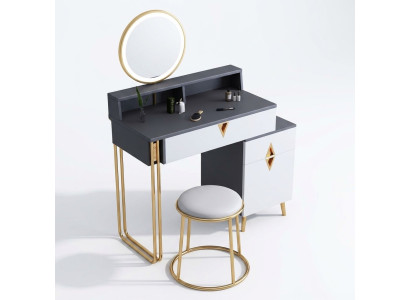 Kaptafel Tafel Slaapkamer Kruk Spiegel Jeugd Modern Stijl
