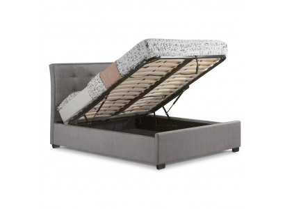Chesterfield Design Gestoffeerd Engels Bed Tweepersoonsbed Grijs Bedden 160/180x200