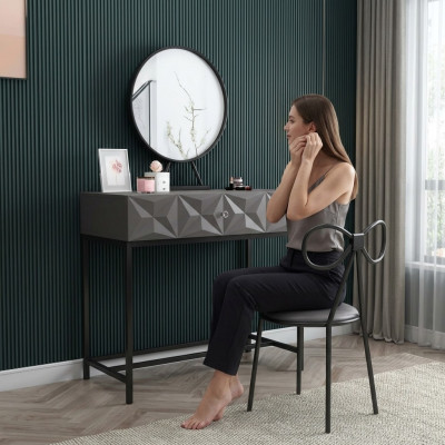 Tafel Klassieke console Spiegel Kaptafel Slaapkamer Krukje Set Commode
