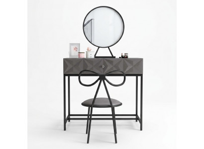 Tafel Klassieke console Spiegel Kaptafel Slaapkamer Krukje Set Commode