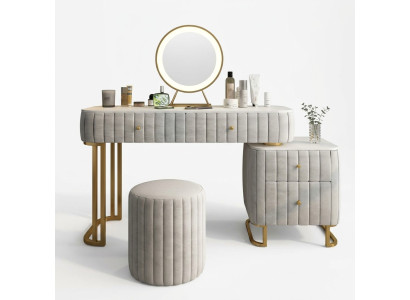 Make-up tafel spiegel kruk compleet ladekast slaapkamer luxe meubels