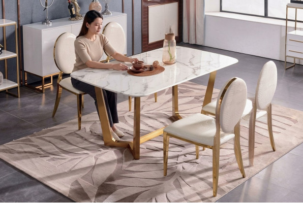 Eettafel Moderne tafel Eetkamerset 4x stoelenset 5 dlg. set