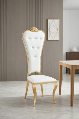 Stoel Armstoel Bekleding Hout Klassieke Stoelen Luxe Roestvrijstalen Fauteuil