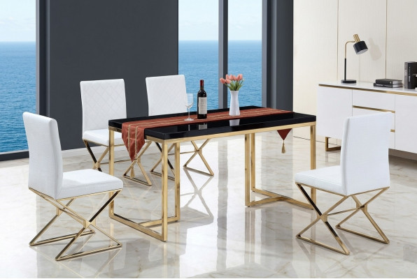 Eettafel 4 stoelen Eetkamerset Compleet Eetgroep Tafel 5-delig