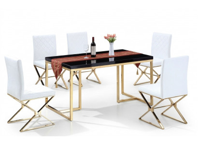 Eettafel 4 stoelen Eetkamerset Compleet Eetgroep Tafel 5-delig