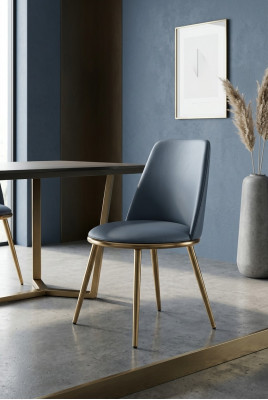 Eettafel Stoelen Luxe Stof Roestvrij Staal Ontwerp Stoel Fauteuil Bekleding Nieuw