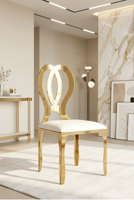 Leenstoel Massief Roestvrij Staal Textiel Gestoffeerde Stoelen Eettafel Design Eetkamer