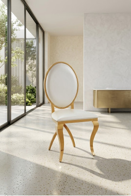 Luxe textiel roestvrijstalen fauteuil eetkamerstoel ontwerpstoel armstoel bekleding
