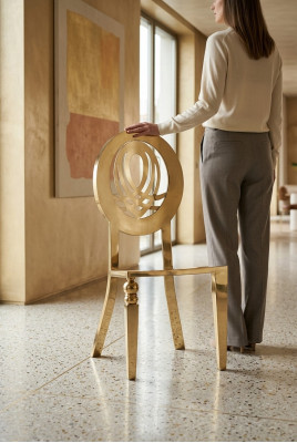 Stoel 1x Eetkamerstoelen Fauteuils Roestvrijstalen Design Meubels Metaal Staal