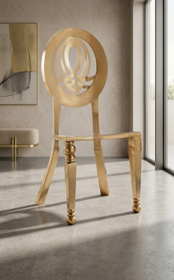 Stoel 1x Eetkamerstoelen Fauteuils Roestvrijstalen Design Meubels Metaal Staal