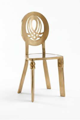 Stoel 1x Eetkamerstoelen Fauteuils Roestvrijstalen Design Meubels Metaal Staal