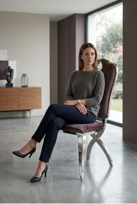 Zachte luxe eetkamerstoel ontwerp textiel stoel kunstleer