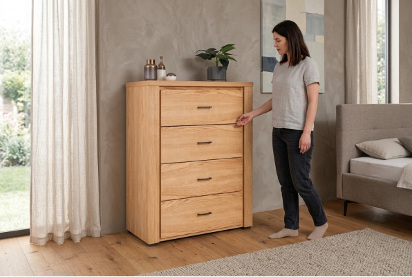 Commode van echt hout, dressoirs buffetkast houten meubels nieuw beige dressoir.