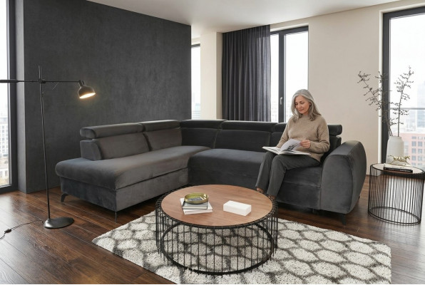 Bank hoekbank woonlandschap L-vorm designbank luxe hoekbanken stoffen bank textiel