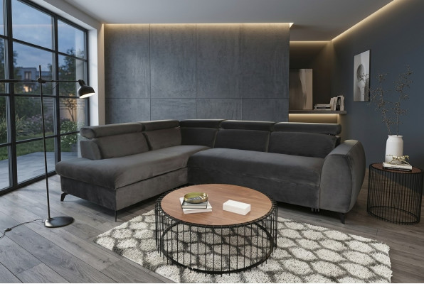 Bank hoekbank woonlandschap L-vorm designbank luxe hoekbanken stoffen bank textiel