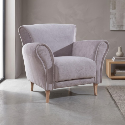 Fauteuil Stoel Fluweel Lila Relax Loungestoel Zacht Woonkamer TV Bank Bank