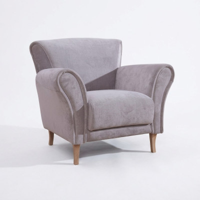 Fauteuil Stoel Fluweel Lila Relax Loungestoel Zacht Woonkamer TV Bank Bank