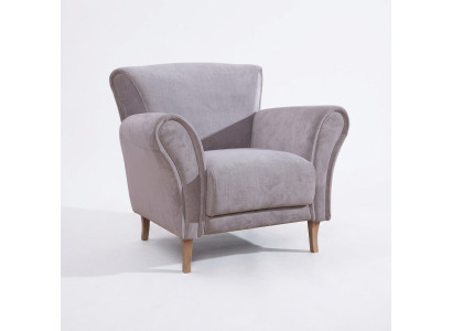 Fauteuil Stoel Fluweel Lila Relax Loungestoel Zacht Woonkamer TV Bank Bank