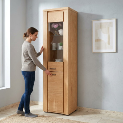 Vitrine Beuken ladenkast hout enkele vitrinekasten glazen kasten kast meubels