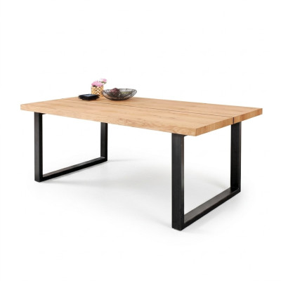 Metalen poten Tafel Natuurlijk hout Nieuw Klassiek schuiven Loft Schaduw 180x90