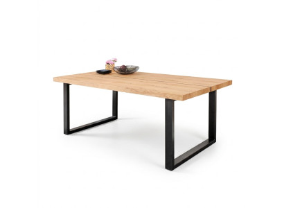 Metalen poten Tafel Natuurlijk hout Nieuw Klassiek schuiven Loft Schaduw 180x90