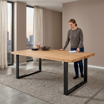 Eettafel Metalen Poten Tafel Natuurlijk Hout Nieuw Loft Meubels Tafels Inrichting
