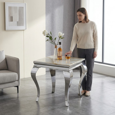 Bijzettafel Tafel Salontafel Bank Tafels Woonkamer Design Roestvrij Staal