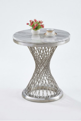 Ronde salontafel bijzettafel roestvrij staal luxe meubels woonkamer rond.