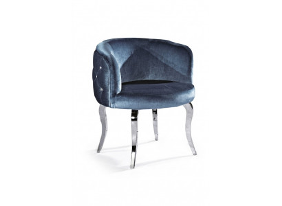 Ontwerp stoel textiel eetkamer roestvrijstalen fauteuil stoel lounge-zitter