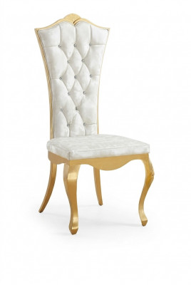 Luxury fauteuil stoelen design meubels eetkamer roestvrij staal wit roestvrij staal