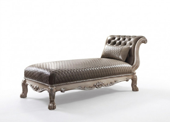 Ligstoel Klassiek Lederen Luxe Ligstoel Chesterfield Chaise Longue