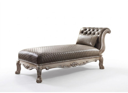 Ligstoel Klassiek Lederen Luxe Ligstoel Chesterfield Chaise Longue