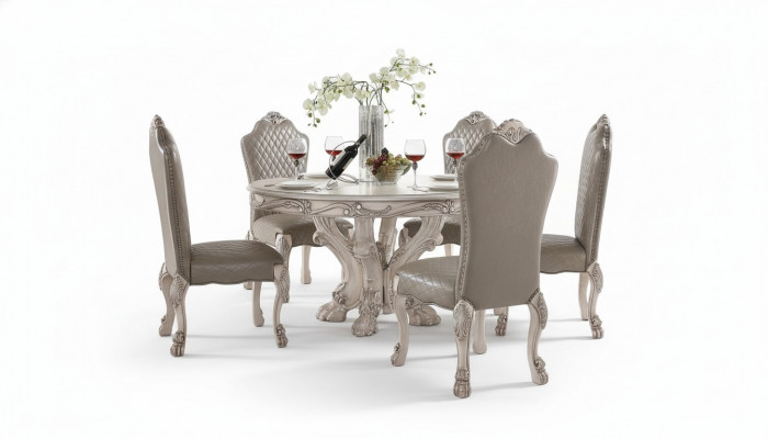 Eetkamerstoel fauteuil set 6x stoel zonder armleuningen Luxe fauteuil barokstoelen