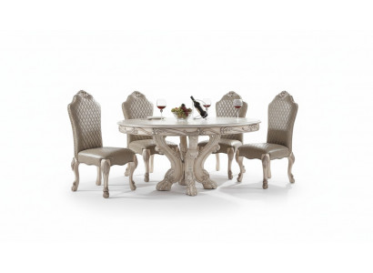 Eetkamerset Eetgroep Houten Tafel Tafels 7-delig Compleet Set Eettafel 6x Stoelen