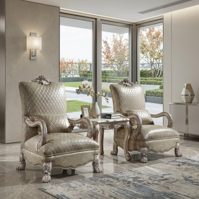 Fauteuil Hotel Bekleding Stoelen Klassieke Eenzitter Hout Leer Woonkamer Barok