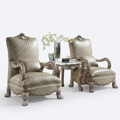 Fauteuil Hotel Bekleding Stoelen Klassieke Eenzitter Hout Leer Woonkamer Barok