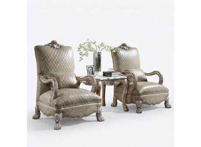 Fauteuil Hotel Bekleding Stoelen Klassieke Eenzitter Hout Leer Woonkamer Barok
