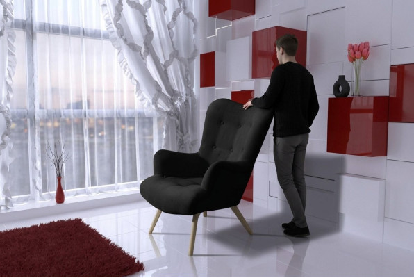 Fauteuil luxe stoel gestoffeerde cocktail relax bar lounge club stoelen meubel ontwerp