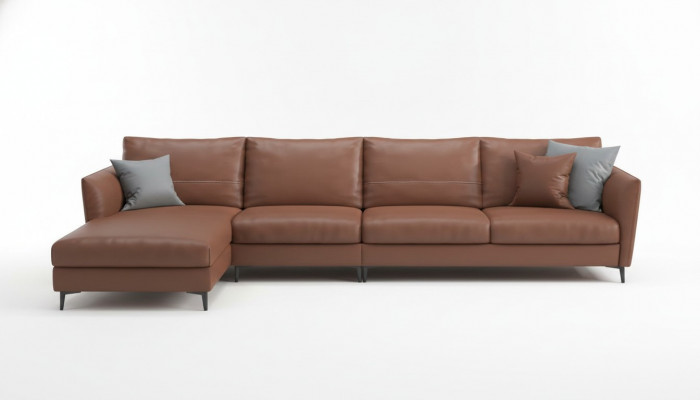 Woonlandschap Ontwerp Moderne Bankstellen Hoekbank L Vorm Leren Bank Sofa