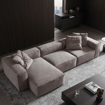 Ontwerp Bekleding Stof Modern Elegant Ontwerp Stoffen Hoekbank L-Vorm