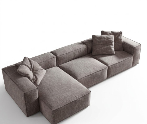 Ontwerp Bekleding Stof Modern Elegant Ontwerp Stoffen Hoekbank L-Vorm