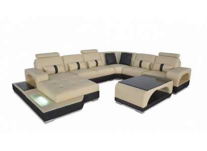 Hoekbank U-vorm Bankstel Stof Zwart U-vorm Woonlandschap Modern Luxe Bankstellen